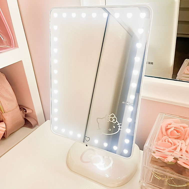 Touch Pro Makeup Mirror with LED Lights and Bluetooth Speaker 360  Adjustable Rotation Vanity Mirror